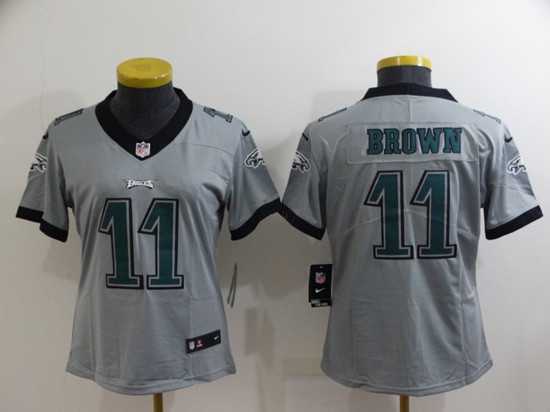 Women's Philadelphia Eagles #11 A. J. Brown Grey Vapor Untouchable Limited Stitched Football Jersey,We sell and wholesale Women's Philadelphia Eagles #11 A. J. Brown Grey Vapor Untouchable Limited Stitched Football Jersey on line form chian!